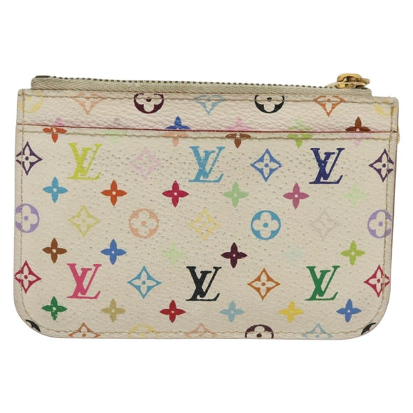 LOUIS VUITTON Monogram Multicolor Pochette Cles NM White M93734 LV Auth 134683