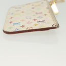 LOUIS VUITTON Monogram Multicolor Pochette Cles NM White M93734 LV Auth 134683-3