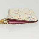 LOUIS VUITTON Monogram Multicolor Pochette Cles NM White M93734 LV Auth 134683-4