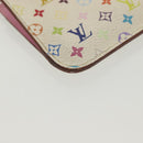 LOUIS VUITTON Monogram Multicolor Pochette Cles NM White M93734 LV Auth 134683-14