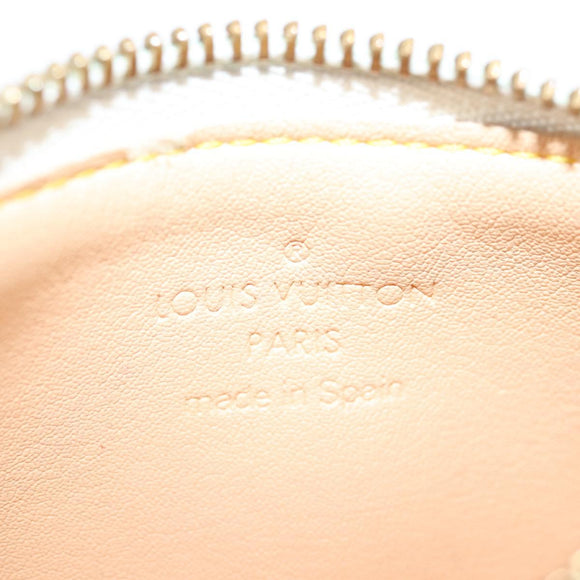 LOUIS VUITTON Multicolor Pochette Cles Coin Purse White M92655 LV Auth 134684V