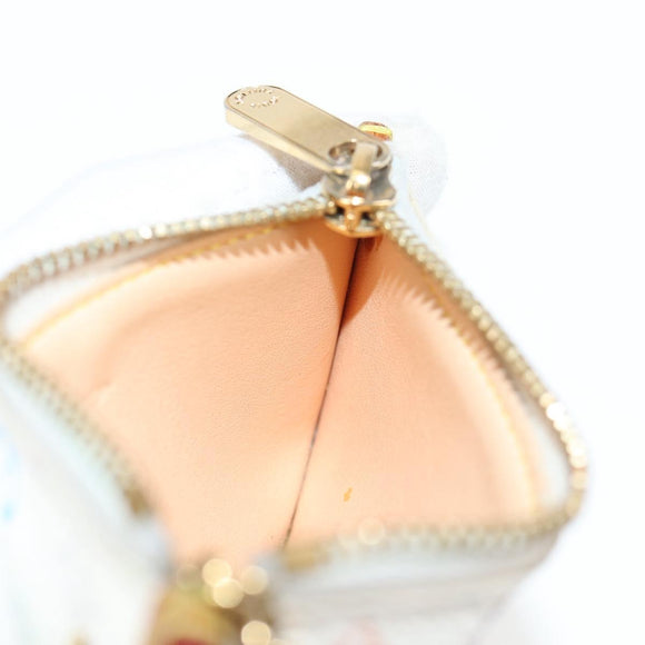 LOUIS VUITTON Multicolor Pochette Cles Coin Purse White M92655 LV Auth 134684V