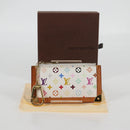 LOUIS VUITTON Multicolor Pochette Cles Coin Purse White M92655 LV Auth 134684V-12
