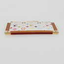 LOUIS VUITTON Multicolor Pochette Cles Coin Purse White M92655 LV Auth 134684V-6