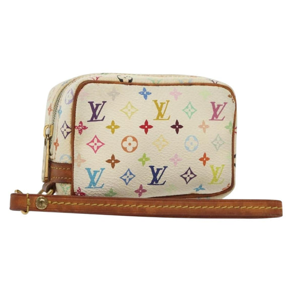 LOUIS VUITTON Monogram Multicolor Trousse Wapity White M58033 LV Auth 134685
