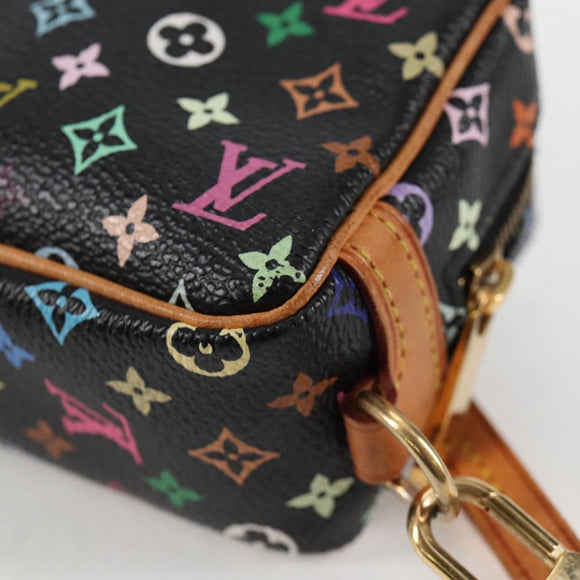 LOUIS VUITTON Multicolor Trousse Wapity Pouch Black M58034 Auth 134686V