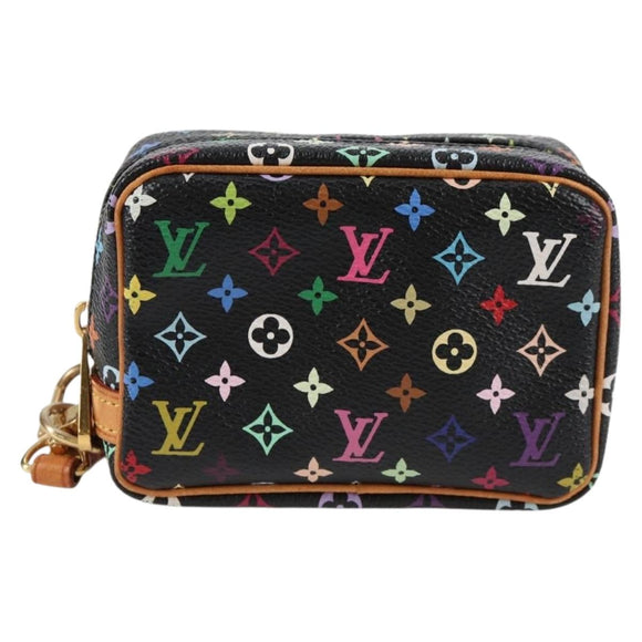 LOUIS VUITTON Multicolor Trousse Wapity Pouch Black M58034 Auth 134686V