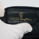 GUCCI GG Supreme Sherry Line Hand Bag PVC Navy Gold Red Auth 134690-15