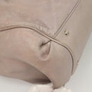 Salvatore Ferragamo Gancini Hand Bag Leather 2way Purple Silver Auth 134695-10