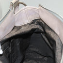 Salvatore Ferragamo Gancini Hand Bag Leather 2way Purple Silver Auth 134695-22