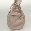 Salvatore Ferragamo Gancini Hand Bag Leather 2way Purple Silver Auth 134695-4