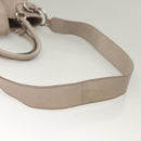 Salvatore Ferragamo Gancini Hand Bag Leather 2way Purple Silver Auth 134695-9