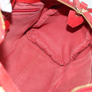 BURBERRY Nova Check Hand Bag PVC 2way Beige Silver Auth 134698-20