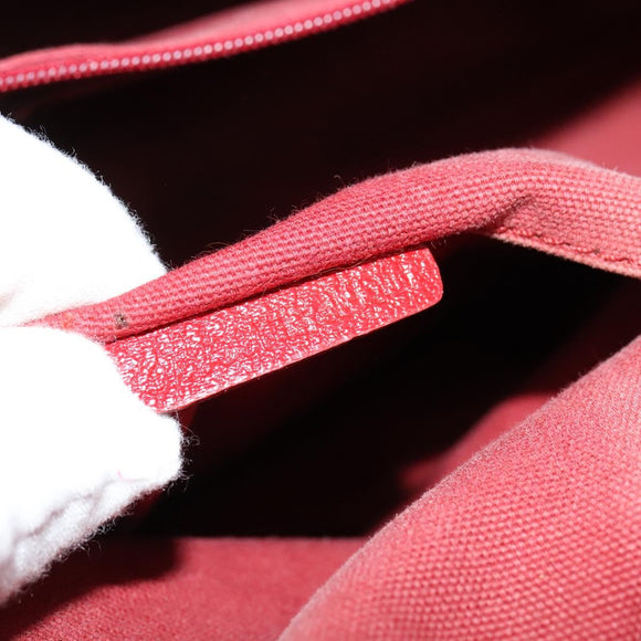 BURBERRY Nova Check Hand Bag PVC 2way Beige Silver Auth 134698