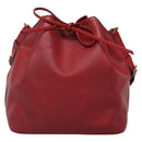 LOUIS VUITTON Epi Petit Noe Shoulder Bag Red M44107 LV Auth 134714-13
