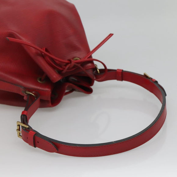 LOUIS VUITTON Epi Petit Noe Shoulder Bag Red M44107 LV Auth 134714