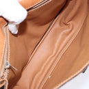 CELINE Macadam Canvas Hand Bag PVC Leather 2way Brown Gold Auth 134727-11