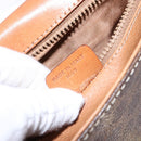 CELINE Macadam Canvas Hand Bag PVC Leather 2way Brown Gold Auth 134727-12