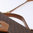 CELINE Macadam Canvas Hand Bag PVC Leather 2way Brown Gold Auth 134727-14