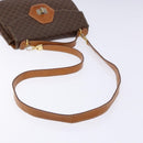 CELINE Macadam Canvas Hand Bag PVC Leather 2way Brown Gold Auth 134727-8