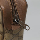 GUCCI GG Supreme Web Sherry Line Bag PVC Beige Brown 89 01 012 Auth 134730-12