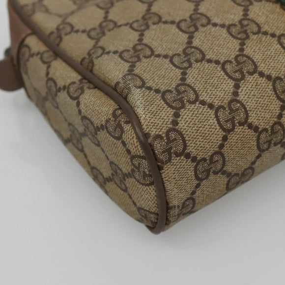 GUCCI GG Supreme Web Sherry Line Bag PVC Beige Brown 89 01 012 Auth 134730