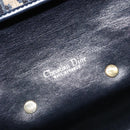 Christian Dior Trotter Canvas Shoulder Bag Navy Gold Auth 134731-11
