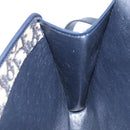 Christian Dior Trotter Canvas Shoulder Bag Navy Gold Auth 134731-21