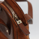 Salvatore Ferragamo Gancini Shoulder Bag Suede Brown Gold Auth 134733-9