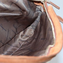 Salvatore Ferragamo Gancini Shoulder Bag Suede Brown Gold Auth 134733-18