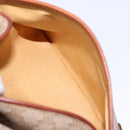 CELINE Macadam Canvas Shoulder Bag PVC Beige Gold Auth 134735-21