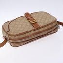CELINE Macadam Canvas Shoulder Bag PVC Beige Gold Auth 134735-6