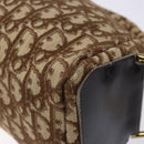 Christian Dior Trotter Canvas Shoulder Bag Brown Gold Auth 134737-12