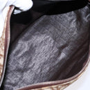Christian Dior Trotter Canvas Shoulder Bag Brown Gold Auth 134737-16