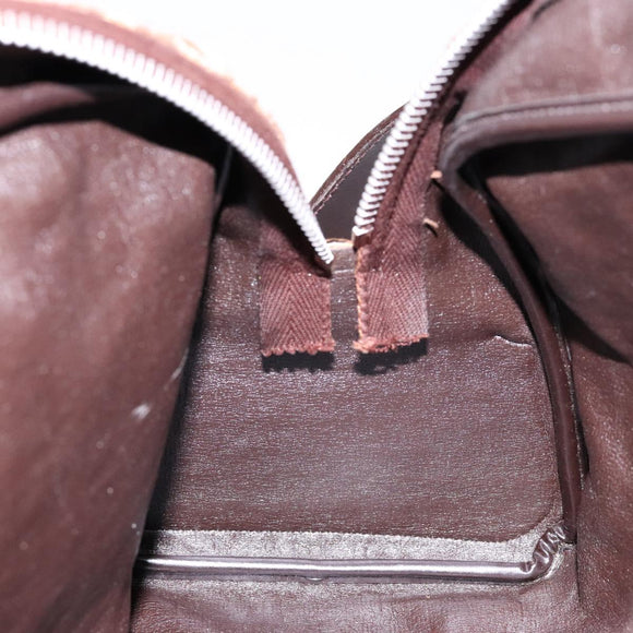 Christian Dior Trotter Canvas Shoulder Bag Brown Gold Auth 134737