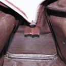 Christian Dior Trotter Canvas Shoulder Bag Brown Gold Auth 134737-18