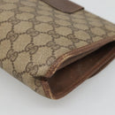 GUCCI GG Supreme Web Sherry Line Bag PVC Beige Brown 89 01 030 Auth 134738-15