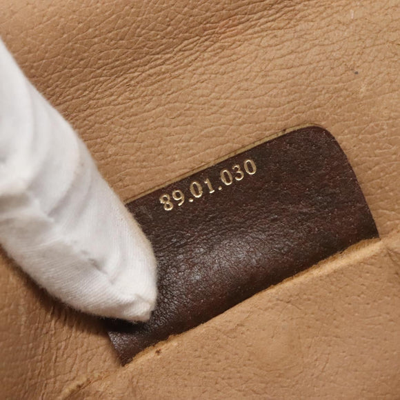 GUCCI GG Supreme Web Sherry Line Bag PVC Beige Brown 89 01 030 Auth 134738