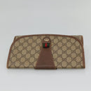 GUCCI GG Supreme Web Sherry Line Bag PVC Beige Brown 89 01 030 Auth 134738-5