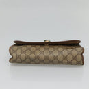 GUCCI GG Supreme Web Sherry Line Bag PVC Beige Brown 89 01 030 Auth 134738-6