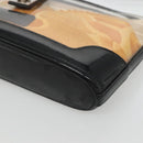 Salvatore Ferragamo Gancini Shoulder Bag Vinyl Black Beige Silver Auth 134739-9