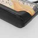 Salvatore Ferragamo Gancini Shoulder Bag Vinyl Black Beige Silver Auth 134739-15