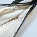 Salvatore Ferragamo Gancini Shoulder Bag Vinyl Black Beige Silver Auth 134739-17