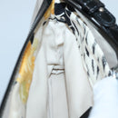 Salvatore Ferragamo Gancini Shoulder Bag Vinyl Black Beige Silver Auth 134739-18