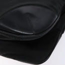 PRADA Shoulder Bag Nylon Leather Black Silver Auth 134740-16
