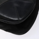 PRADA Shoulder Bag Nylon Leather Black Silver Auth 134740-18