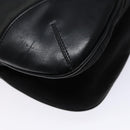 PRADA Shoulder Bag Nylon Leather Black Silver Auth 134740-19