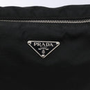 PRADA Shoulder Bag Nylon Leather Black Silver Auth 134740-20