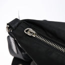 PRADA Shoulder Bag Nylon Leather Black Silver Auth 134740-8