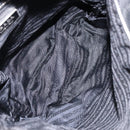 PRADA Shoulder Bag Nylon Leather Black Silver Auth 134740-9